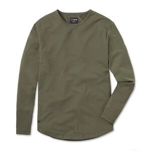 Cuts Clothing Men's Long Sleeve Tee in Olive Green